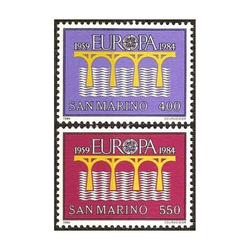 San Marino pašto ženklai (1984). CEPT - 25-eri metai, Stilizuotas tiltas