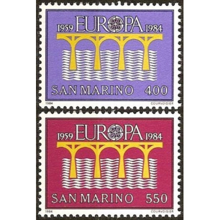 San Marino pašto ženklai (1984). CEPT - 25-eri metai, Stilizuotas tiltas