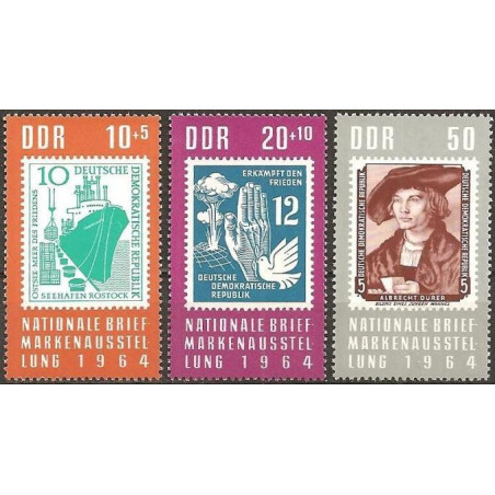 Rytų Vokietijos pašto ženklai (1964). Ženklai ženkluose