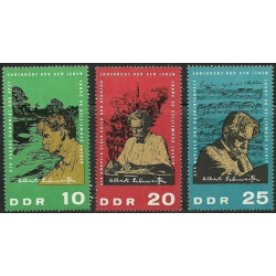 Rytų Vokietijos pašto ženklai (1965). Albertas Švaiceris