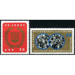 Rytų Vokietijos pašto ženklai (1965). Profsąjungos