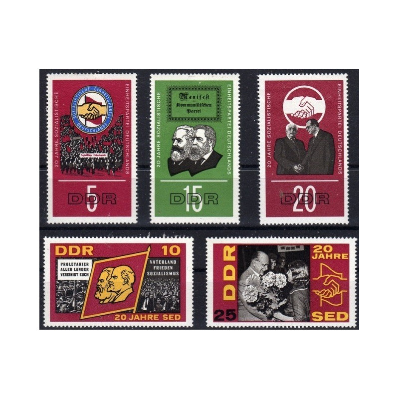 East Germany stamps (1966) for sale. Anniviversary of Socialist Unity Party