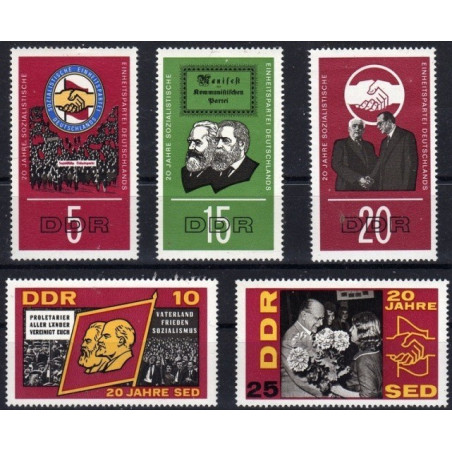 East Germany stamps (1966) for sale. Anniviversary of Socialist Unity Party