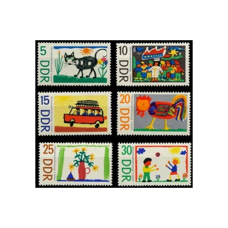 Rytų Vokietijos pašto ženklai (1967). Vaikų piešiniai