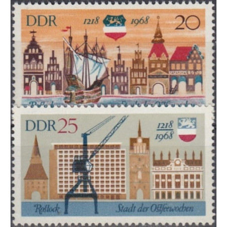 East Germany stamps (1968) for sale. History of cities (Rostock)