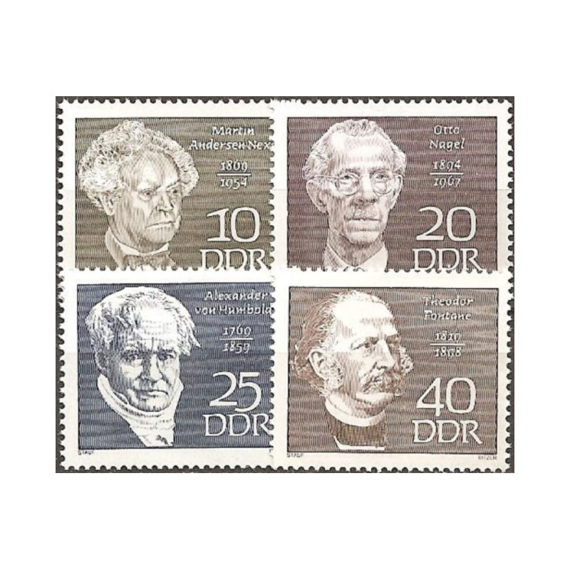 East Germany stamps (1969) for sale. Famous people