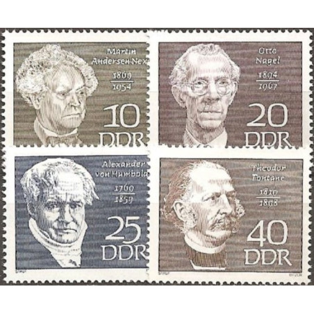East Germany stamps (1969) for sale. Famous people