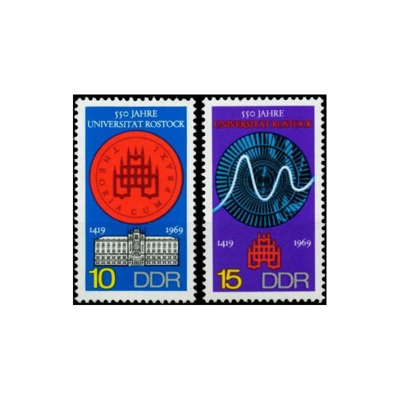 Rytų Vokietijos pašto ženklai (1969). Rostoko universitetas