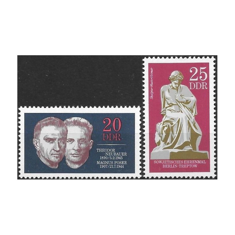 Rytų Vokietijos pašto ženklai (1970). Antrasis pasaulinis karas
