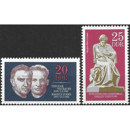 Rytų Vokietijos pašto ženklai (1970). Antrasis pasaulinis karas