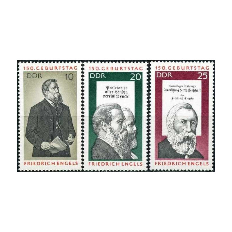 Rytų Vokietijos pašto ženklai (1970). Fridrichas Engelsas