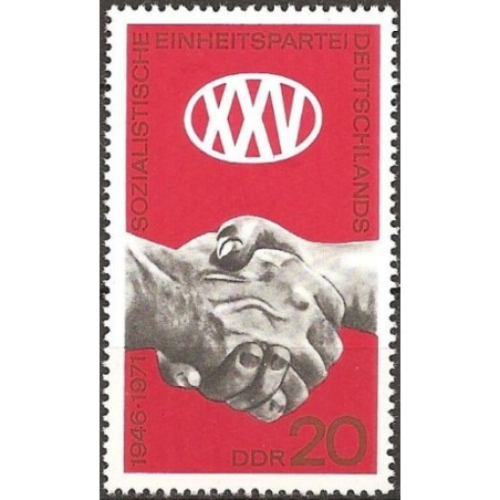 Rytų Vokietijos pašto ženklai (1971). Partijos jubiliejus