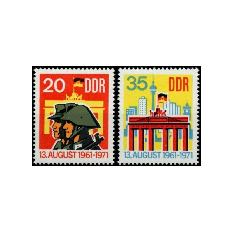 Rytų Vokietijos pašto ženklai (1971). Berlyno siena