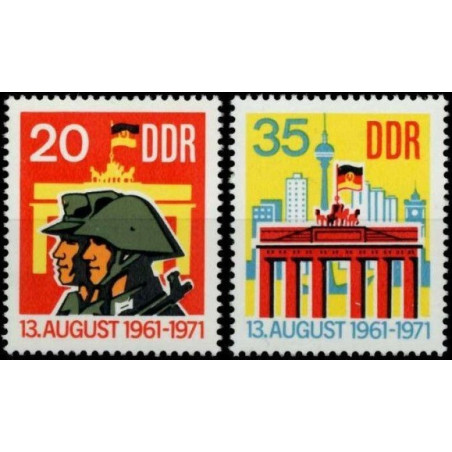East Germany stamps (1971) for sale. Berlin Wall anniversary