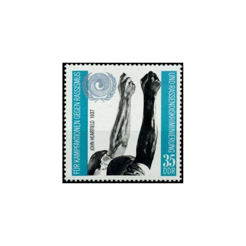 Rytų Vokietijos pašto ženklai (1971). Tarptautiniai metai prieš rasizmą