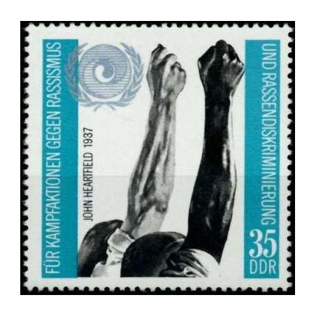 Rytų Vokietijos pašto ženklai (1971). Tarptautiniai metai prieš rasizmą