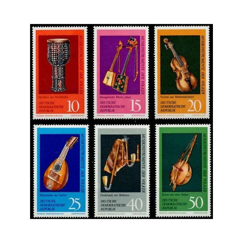 East Germany stamps (1971) for sale. Musical instruments