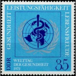 Rytų Vokietijos pašto ženklai (1972). Pasaulinė sveikatos diena