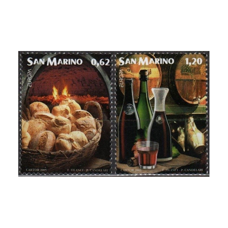 San Marino pašto ženklai (2005). Europa (kulinarinės tradicijos)