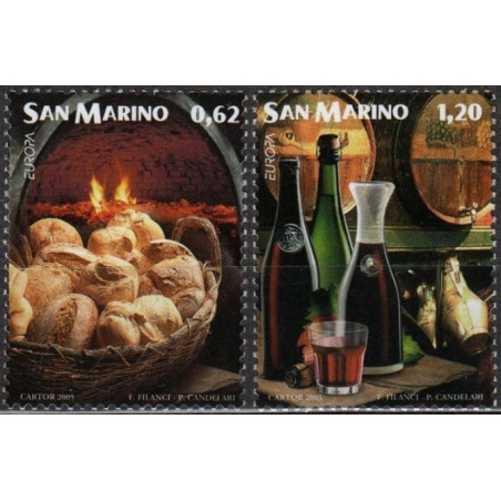 San Marino pašto ženklai (2005). Europa (kulinarinės tradicijos)
