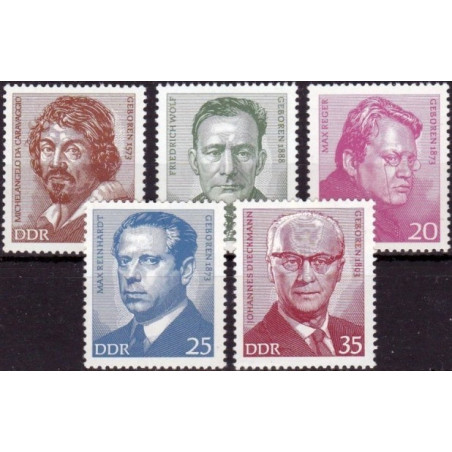East Germany stamps (1973) for sale. Famous people