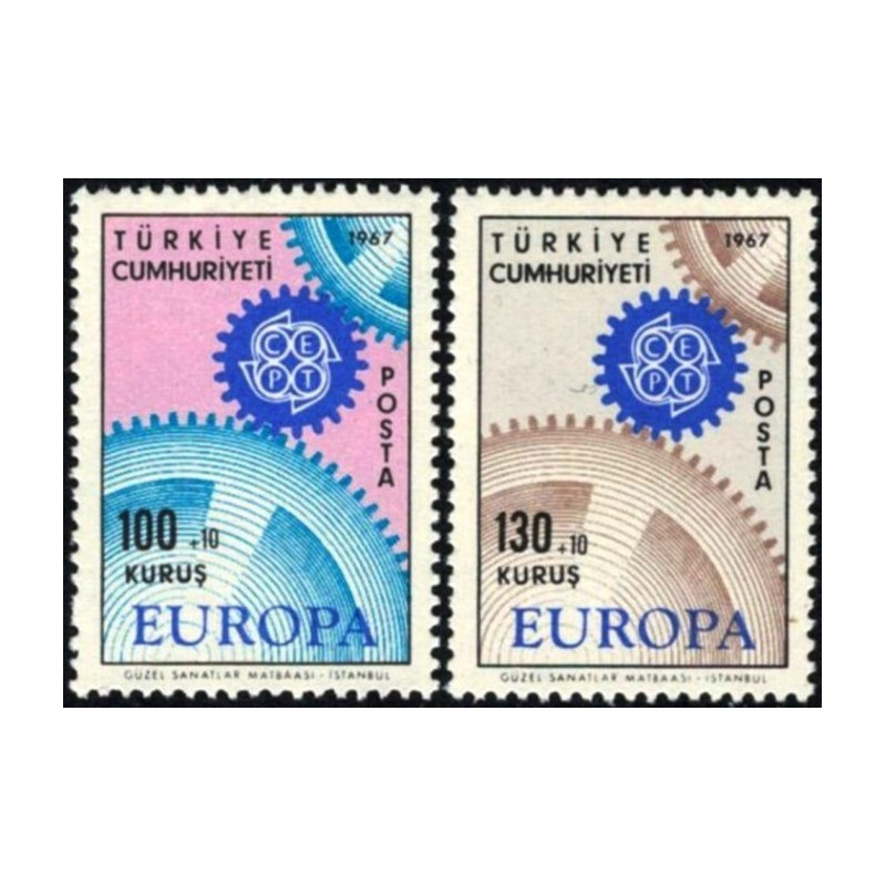 Turkijos pašto ženklai (1967) - Fantastiškos Europa ženklų kainos‎