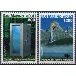 San Marino pašto ženklai (2001). Europa (vandens ištekliai)
