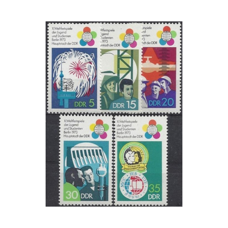 East Germany stamps (1973) for sale. Youth festival