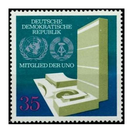 Rytų Vokietijos pašto ženklai (1973). Jungtinės tautos