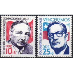 Rytų Vokietijos pašto ženklai (1973). Čilės politikai