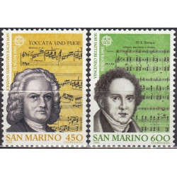 San Marino pašto ženklai (1985). Europos muzikos metai: kompozitoriai