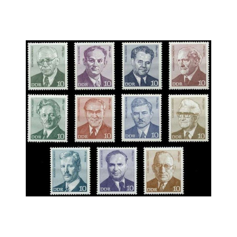 Rytų Vokietijos pašto ženklai (1974). Žymūs politikai