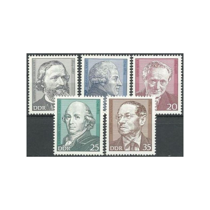 Rytų Vokietijos pašto ženklai (1974). Žymūs žmonės
