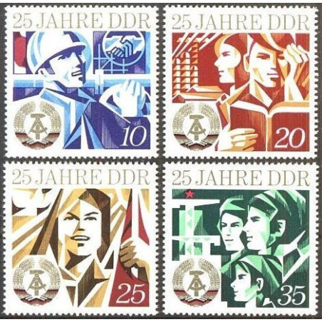 East Germany stamps (1974) for sale. 25 years GDR