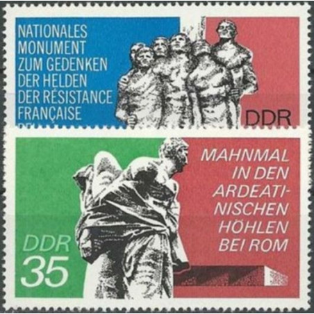 Rytų Vokietijos pašto ženklai (1974). Monumentas Prancūzijoje