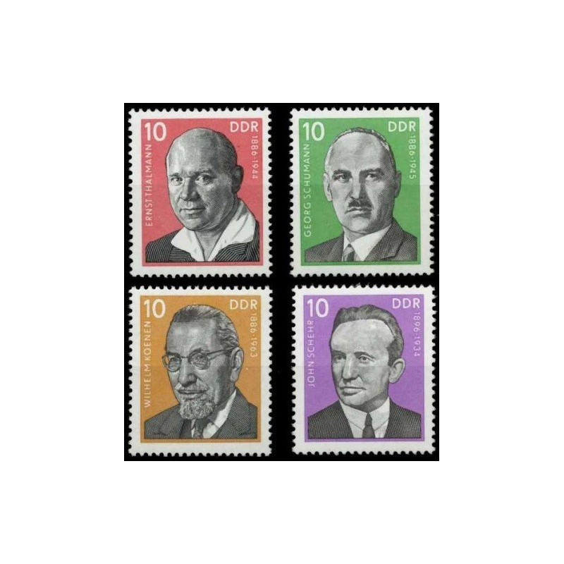 Rytų Vokietijos pašto ženklai (1976). Žymūs politikai