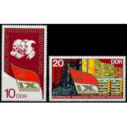 Rytų Vokietijos pašto ženklai (1976). Partijos suvažiavimas