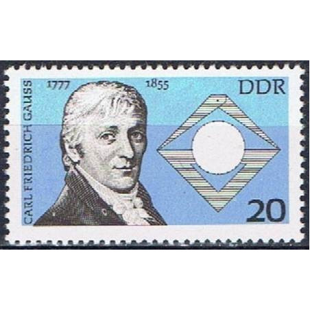 East Germany 1977. Carl Friedrich Gauss (German mathematician)