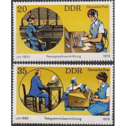Rytų Vokietijos pašto ženklai (1979). Ryšių technologijų raida