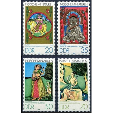 Rytų Vokietijos pašto ženklai (1979). Indų miniatiūros
