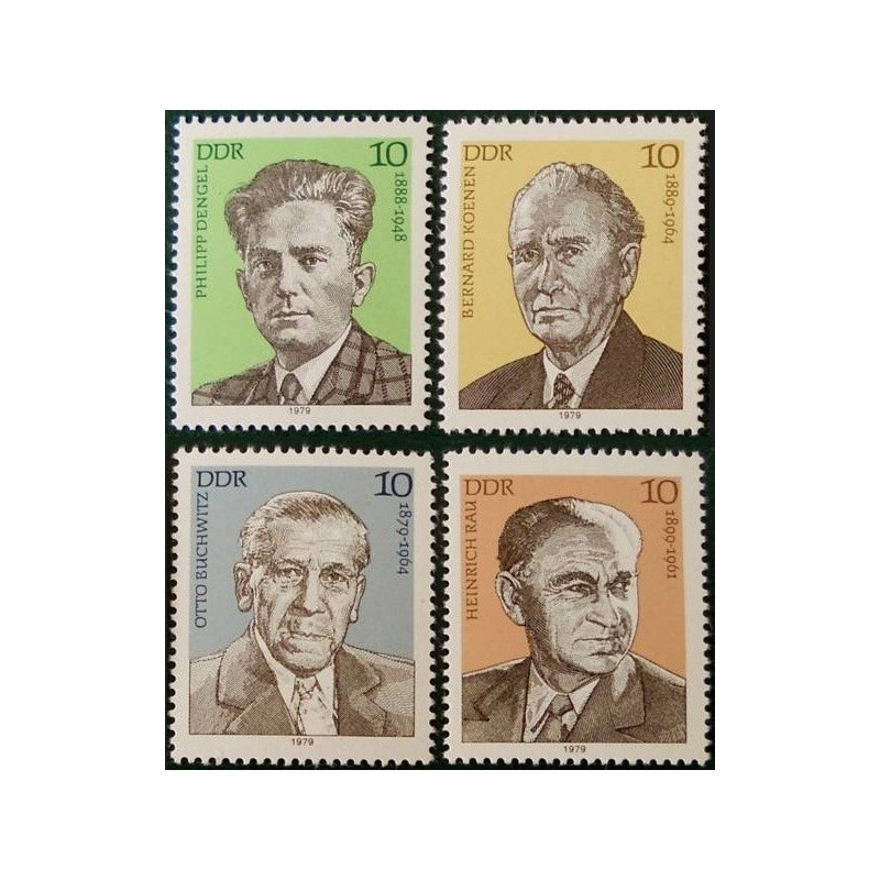East Germany stamps (1979) for sale. Famous politicians