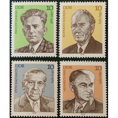 Rytų Vokietijos pašto ženklai (1979). Žymūs politikai