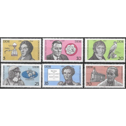 Rytų Vokietijos pašto ženklai (1980). Garsūs mokslininkai