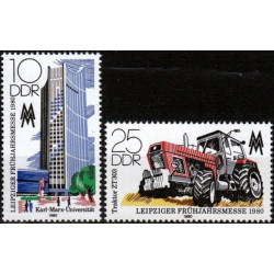 Rytų Vokietijos pašto ženklai (1980). Laipcigo mugė