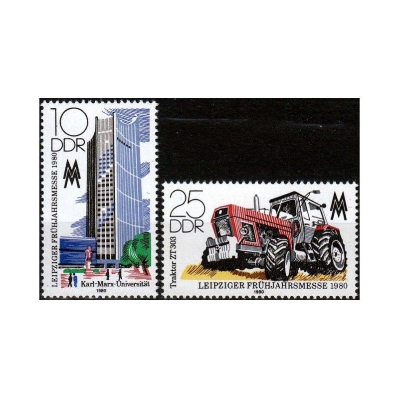 Rytų Vokietijos pašto ženklai (1980). Laipcigo mugė