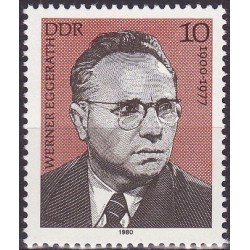 Rytų Vokietijos pašto ženklai (1980). Politikas