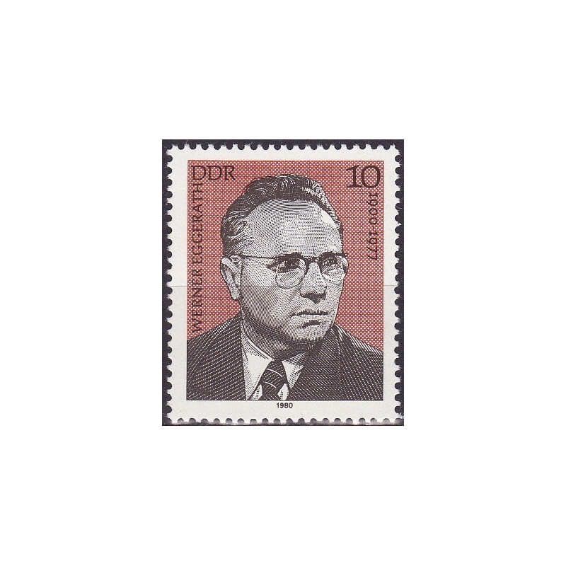 Rytų Vokietijos pašto ženklai (1980). Politikas