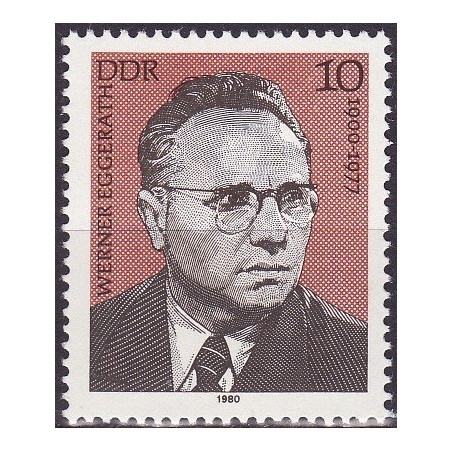 Rytų Vokietijos pašto ženklai (1980). Politikas
