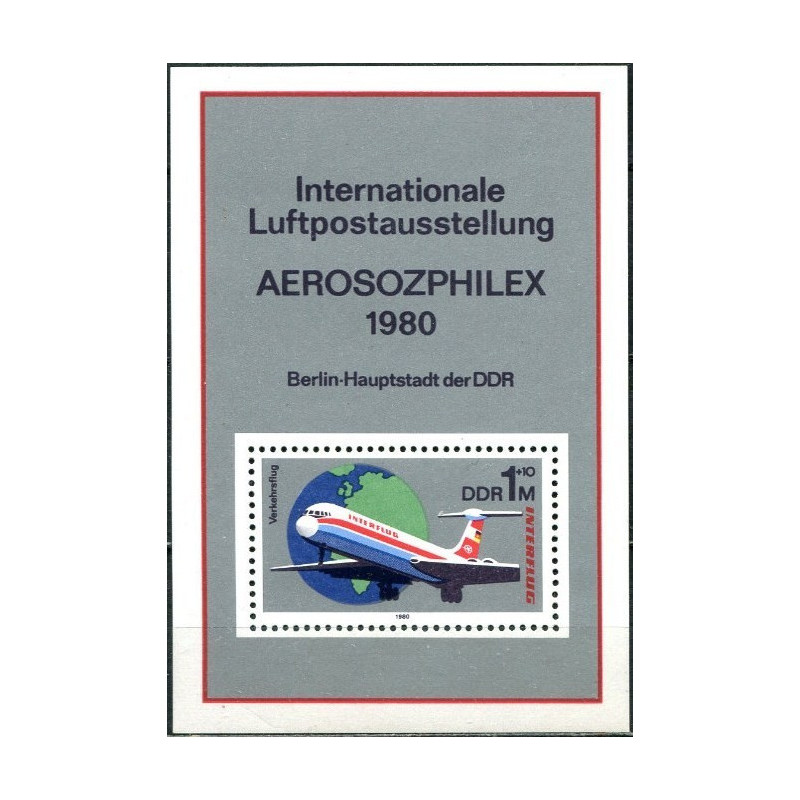 East Germany stamps (1980) for sale. Philatelic exhibition (aircraft)