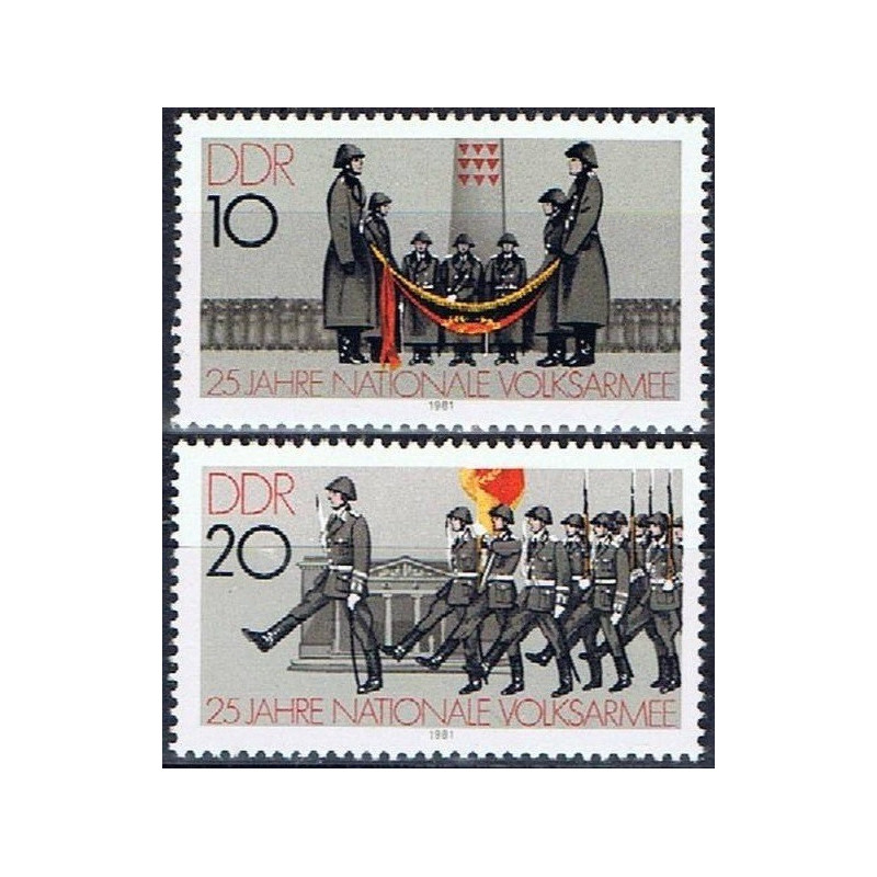 Rytų Vokietijos pašto ženklai (1981). Nacionalinė Armija